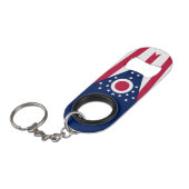 Staatsflagge Ohio Mini Flaschenöffner (Vorderseite Schrägansicht)