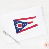 Staatsflagge Ohio Ovaler Aufkleber (Umschlag)