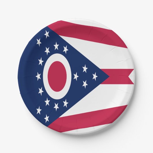 Staatsflagge Ohio Pappteller (Vorderseite)