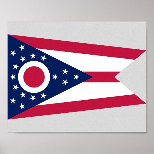 Staatsflagge Ohio Poster (Vorne)