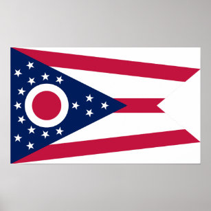 Staatsflagge Ohio Poster