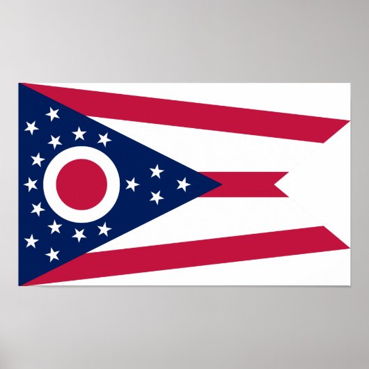 Staatsflagge Ohio Poster (Vorne)