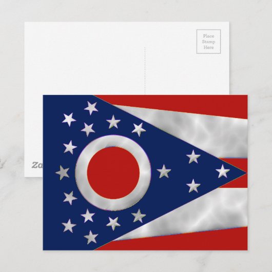 Staatsflagge Ohio Postkarte (Vorne/Hinten)