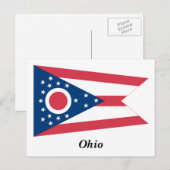 Staatsflagge Ohio Postkarte (Vorne/Hinten)