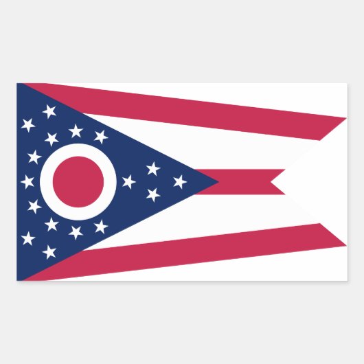 Staatsflagge Ohio Rechteckiger Aufkleber (Vorderseite)