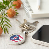 Staatsflagge Ohio Schlüsselanhänger (Seite)