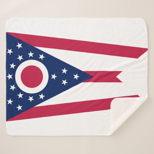 Staatsflagge Ohio Sherpadecke (Vorderseite (Horizontal))