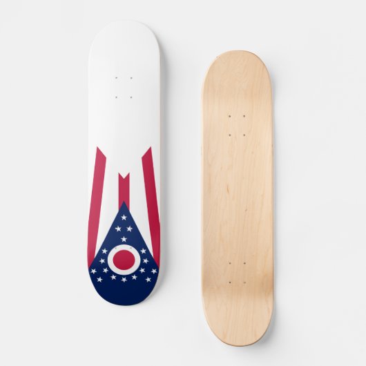 Staatsflagge Ohio Skateboard (Vorderseite)