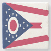 Staatsflagge Ohio Steinuntersetzer (Vorderseite)