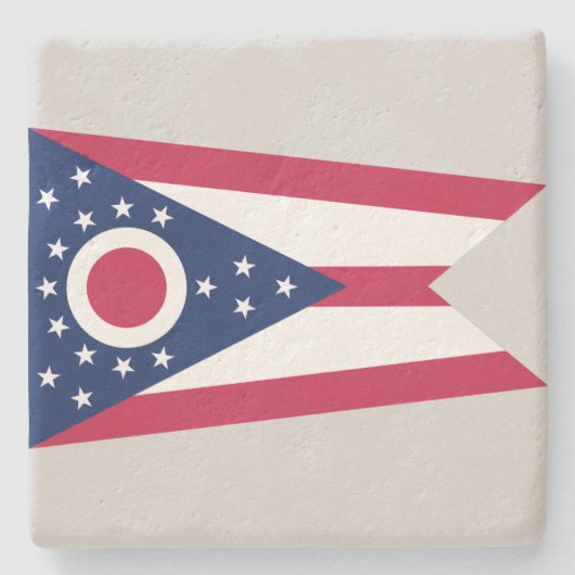 Staatsflagge Ohio Steinuntersetzer (Vorderseite)