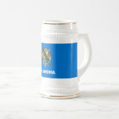 Staatsflagge Oklahoma Bierglas (VorderseiteRechts)