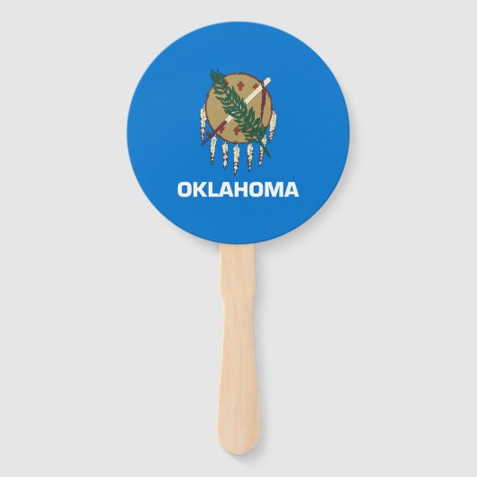 Staatsflagge Oklahoma Fächer (Rückseite)