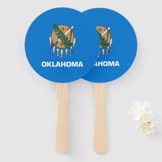 Staatsflagge Oklahoma Fächer (Vorne und Hinten)
