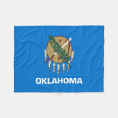 Staatsflagge Oklahoma Fleecedecke (Vorderseite (Horizontal))