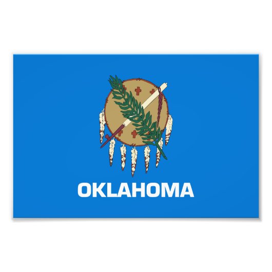 Staatsflagge Oklahoma Fotodruck (Vorne)