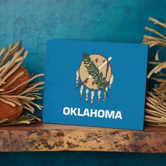 Staatsflagge Oklahoma Fotoplatte (Seite)