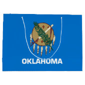 Staatsflagge Oklahoma Große Geschenktüte (Rückseite)