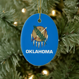 Staatsflagge Oklahoma Keramik Ornament