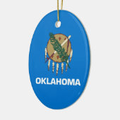 Staatsflagge Oklahoma Keramik Ornament (Links)