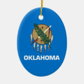 Staatsflagge Oklahoma Keramik Ornament (Vorne)