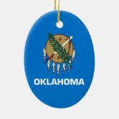 Staatsflagge Oklahoma Keramik Ornament (Hinten)