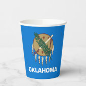Staatsflagge Oklahoma Pappbecher (Links)