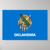 Staatsflagge Oklahoma Poster (Vorne)
