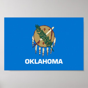 Staatsflagge Oklahoma Poster