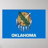Staatsflagge Oklahoma Poster (Vorne)