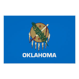 Staatsflagge Oklahoma Poster