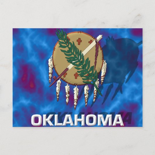 Staatsflagge Oklahoma Postkarte (Vorderseite)