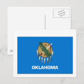 Staatsflagge Oklahoma Postkarte (Vorne/Hinten)