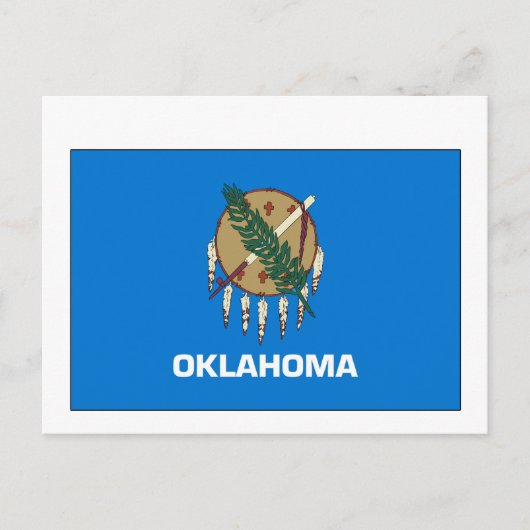 Staatsflagge Oklahoma Postkarte (Vorderseite)