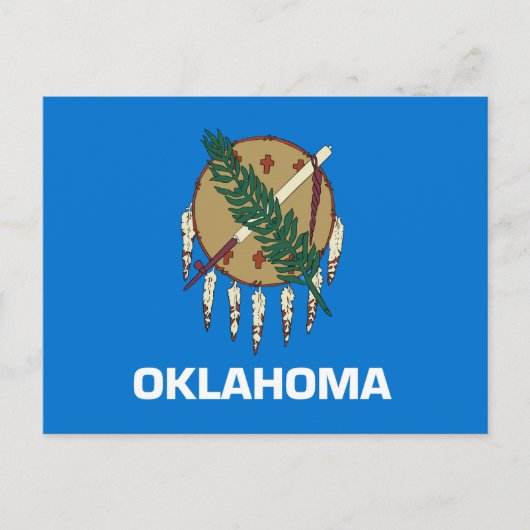 Staatsflagge Oklahoma Postkarte (Vorderseite)