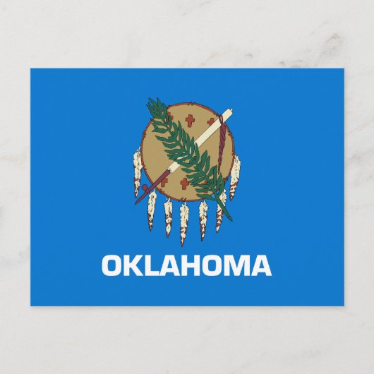 Staatsflagge Oklahoma Postkarte (Vorderseite)