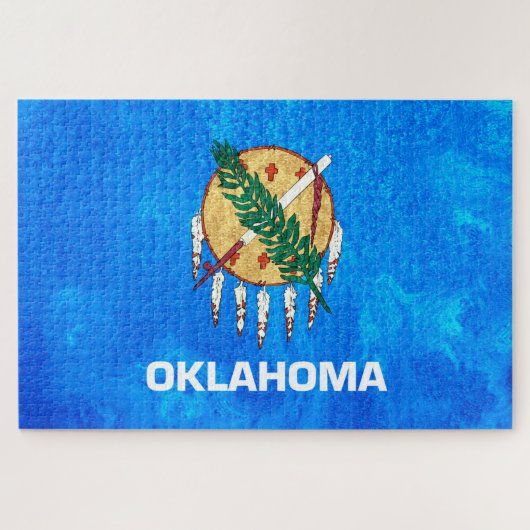 Staatsflagge Oklahoma Puzzle (Horizontal)