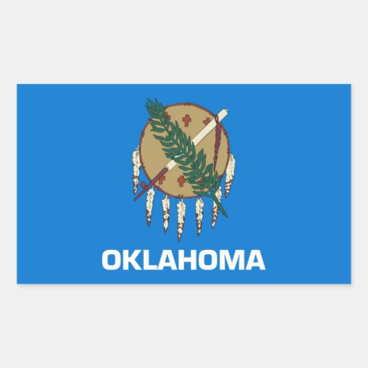 Staatsflagge Oklahoma Rechteckiger Aufkleber (Vorderseite)