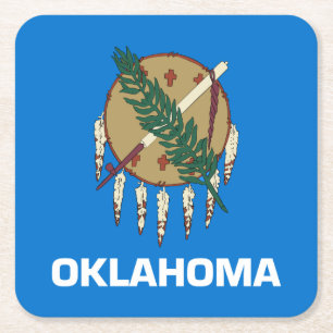 Staatsflagge Oklahoma Rechteckiger Pappuntersetzer