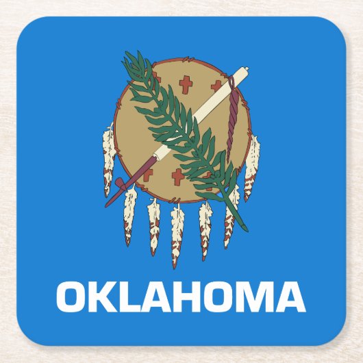 Staatsflagge Oklahoma Rechteckiger Pappuntersetzer (Vorderseite)
