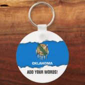 Staatsflagge Oklahoma Schlüsselanhänger (Vorderseite)