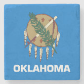 Staatsflagge Oklahoma Steinuntersetzer (Vorderseite)