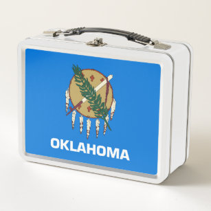Staatsflagge Oklahoma, USA Metall Brotdose