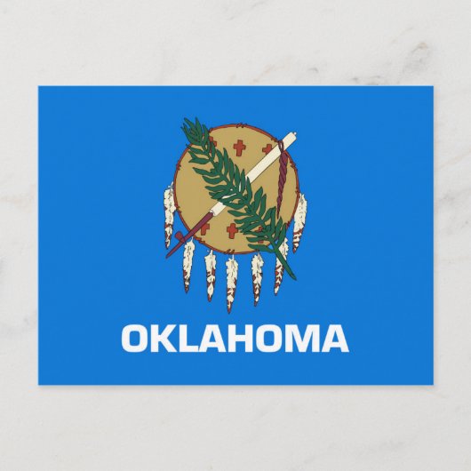 Staatsflagge Oklahoma, USA Postkarte (Vorderseite)