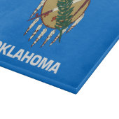 Staatsflagge Oklahoma, USA Schneidebrett (Ecke)