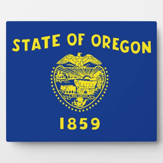 Staatsflagge Oregon Fotoplatte (Vorderseite)