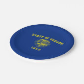 Staatsflagge Oregon Pappteller (Schrägansicht)