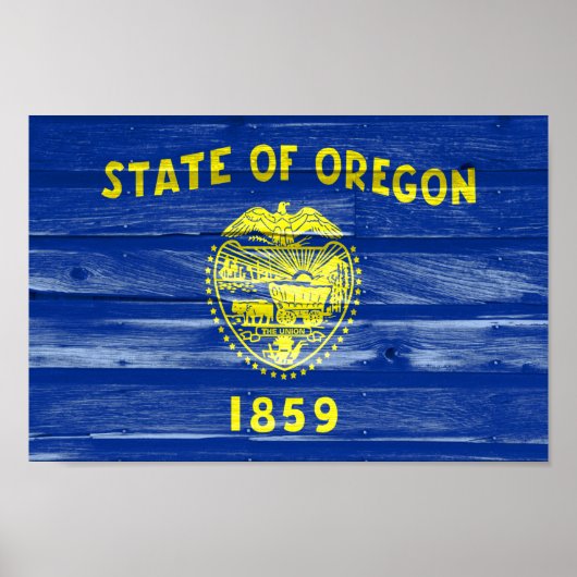 Staatsflagge Oregon Poster (Vorne)