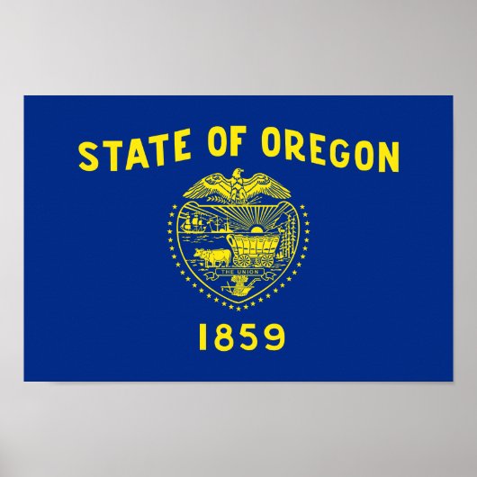 Staatsflagge Oregon Poster (Vorne)