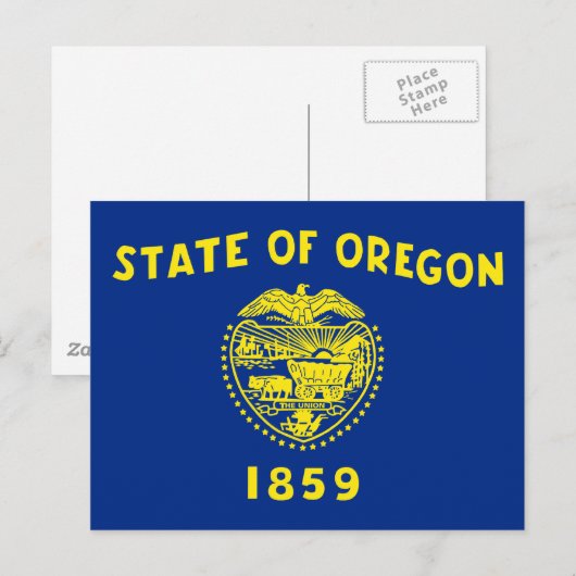 Staatsflagge Oregon Postkarte (Vorne/Hinten)