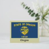 Staatsflagge Oregon Postkarte (Stehend Vorderseite)